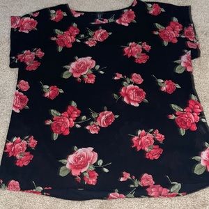 Box cut floral blouse
